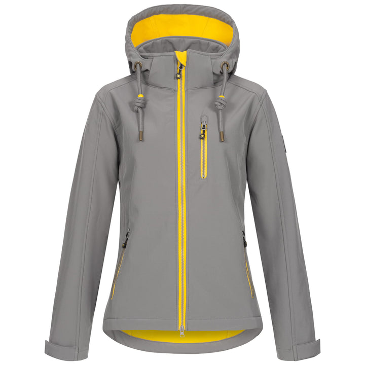 Ankerglut Damen Abnehmbarer Kapuze Gefüttert Übergangsjacke Windbreaker #Ankerglutfreude Softshellja