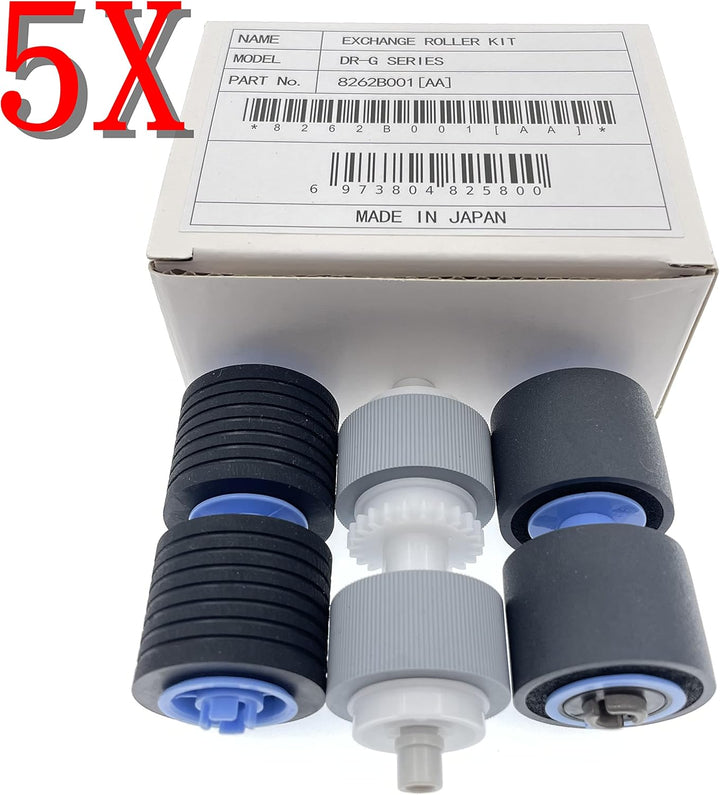 5SET X 8262B001 3601C002 Tonabnehmer-Rollen-Set, kompatibel mit Canon DR-G1100 DR-G1130 DR-G2090 DR-
