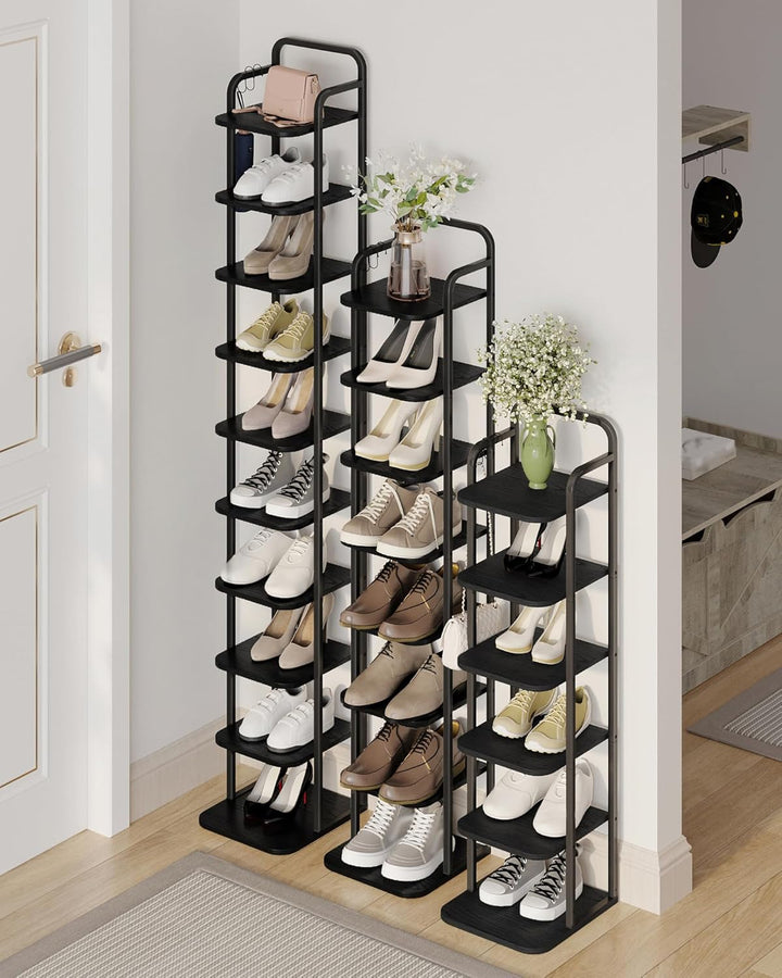 Hzuaneri Vertikales Schuhregal, 8-Stöckige Schuhregale, Schuhturm Für Kleine Räume, Freistehend, Ver
