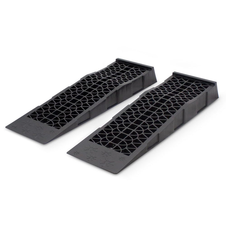 BITUXX PKW Auffahrrampen Set 5T bis 200mm KFZ Kunststoff Rampe Autorampe Hebebühne Plattform Auffahr