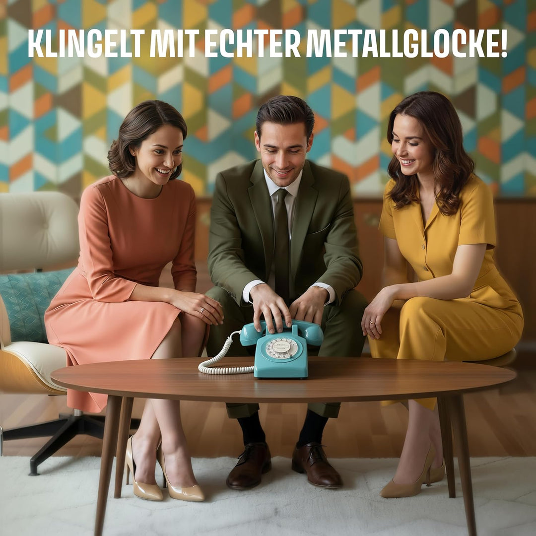 Retro Telefon Wählscheibe/Festnetztelefon Retro/Telefon mit Schnur/Telefon mit Wählscheibe/Telefon R