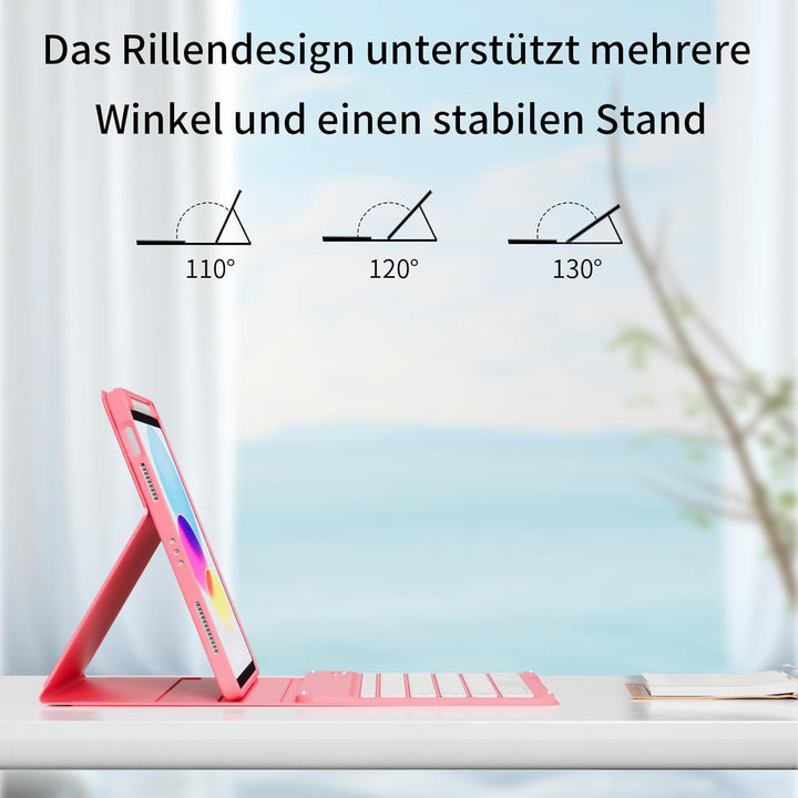 Tastatur Hülle für iPad Air 11 Zoll 2026/2025/2024, iPad Air 10.9 Zoll 2022/2020 5./4. Gen, Magnetis