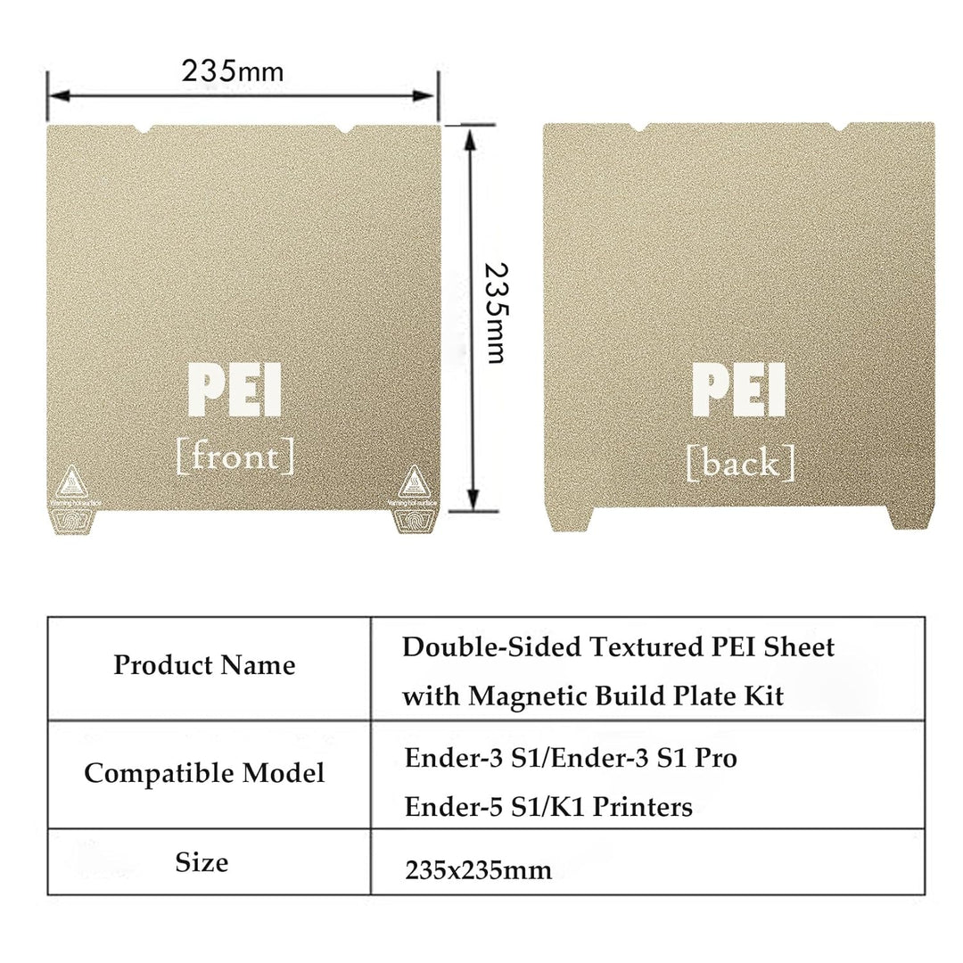 LANKEGU Doppel Seitige Textur PEI Bauplatte für K1, 3D Drucker Strukturierte PEI Federstahlplatte un