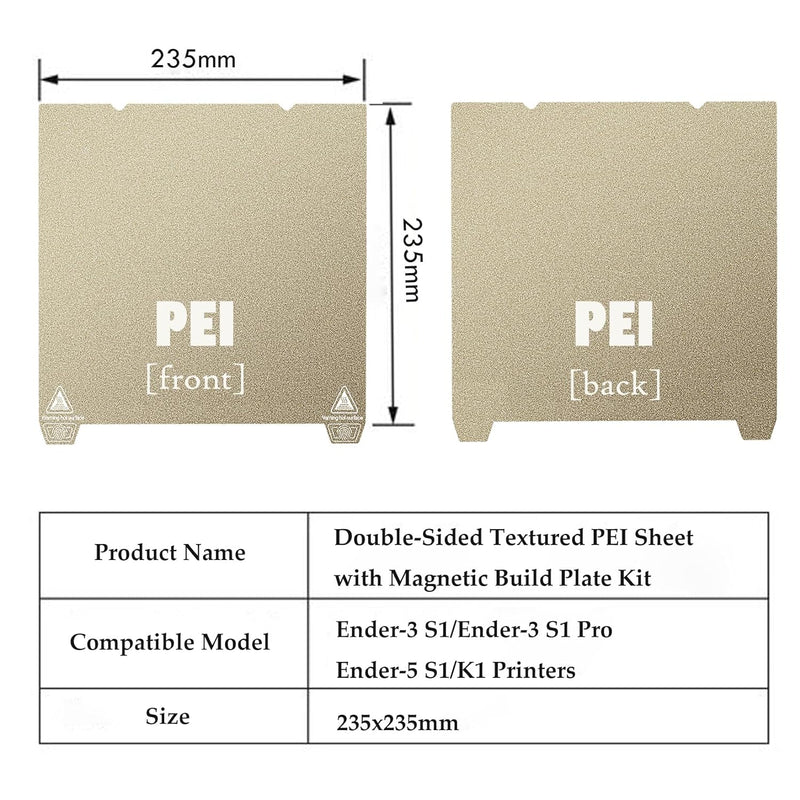 LANKEGU Doppel Seitige Textur PEI Bauplatte für K1, 3D Drucker Strukturierte PEI Federstahlplatte un