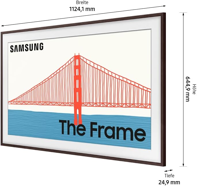 Samsung The Frame Rahmen 50 Zoll (VG-SCFA50BWBXC) in Modern Braun [2021] 50" Brown, 50" Brown