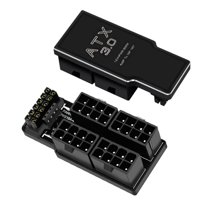 chenyang ATX 8Pin 4 Port zu 12VHPWR ATX3.0 PCI-E 5.0 16Pin Power Modular Adapter 90 Grad nach unten