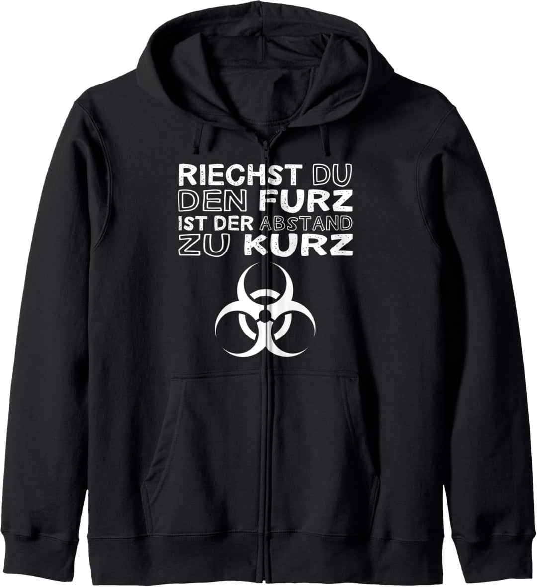 Social Distancing lustiger Spruch funny Furz Biohazard Fun Kapuzenjacke