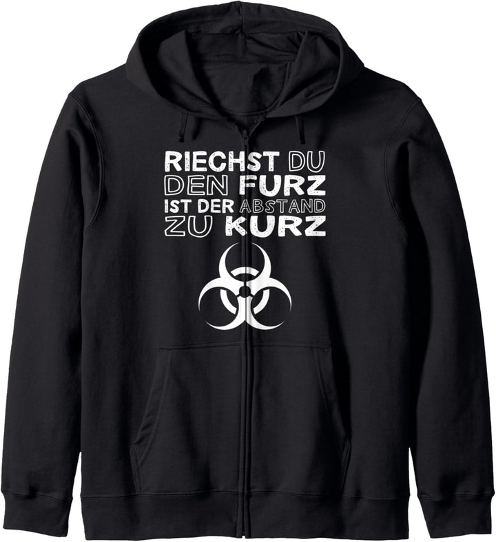 Social Distancing lustiger Spruch funny Furz Biohazard Fun Kapuzenjacke