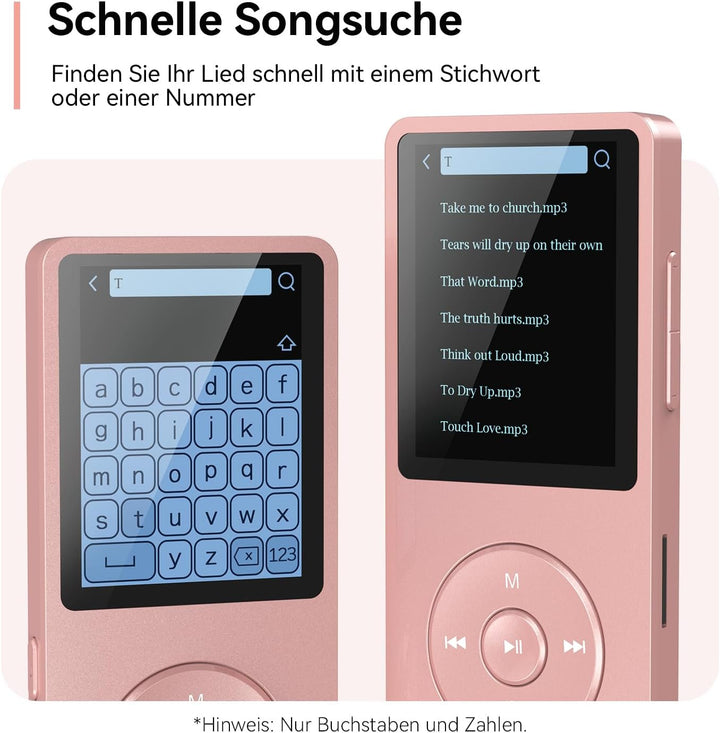 AGPTEK 64GB MP3 Player Bluetooth 5.3 mit Lautsprecher, 40 Stunden Akkulaufzeit Kleiner und klassisch