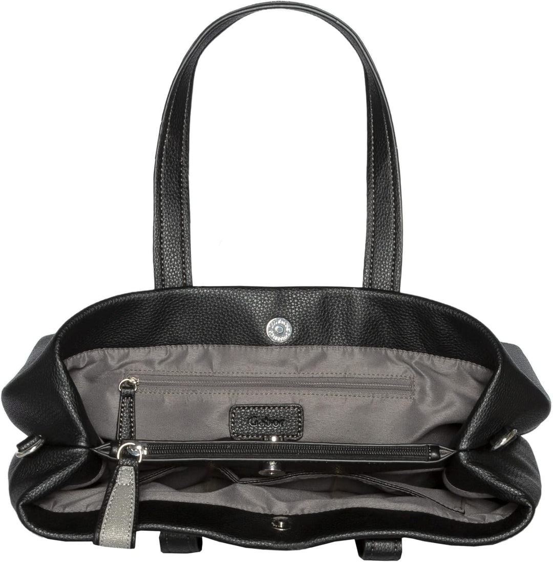 Gabor bags Anina Damen Shopper Umhängetasche Reissverschluss Mittelgross Schwarz
