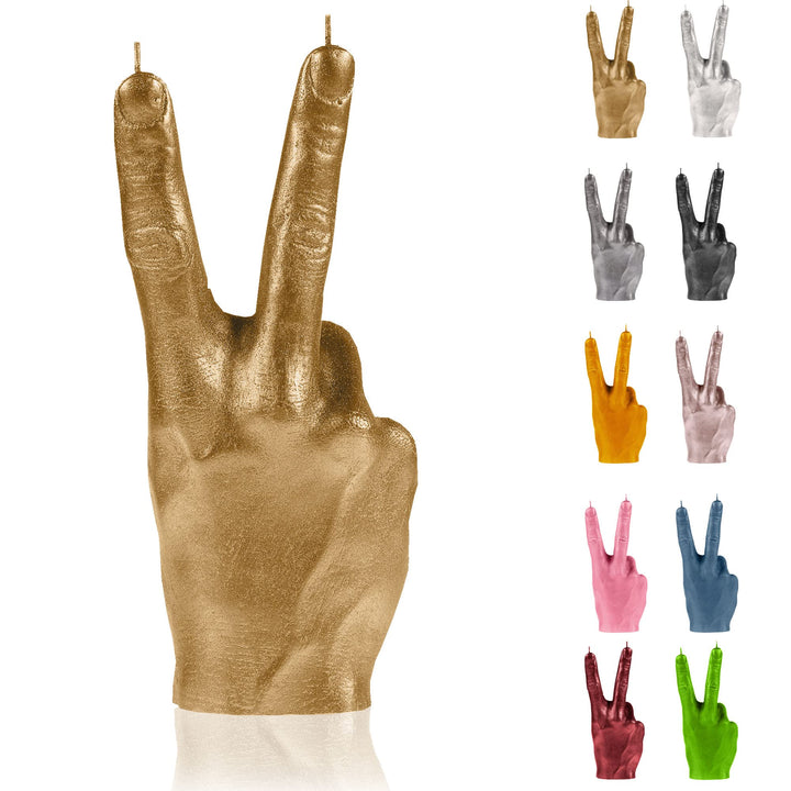 Candellana Hand PEACE Kerze - Hand Figur - Coole Deko - Gothic Deko - Grunge Deko Kerze - Heavy Meta