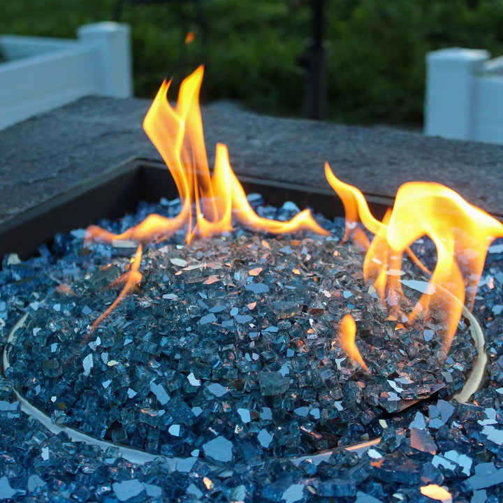 QUARKZMAN 1 Pfund Feuer Glas Felsen 6-9mm Hoch Glanz Reflektierend Feuerstelle Glas für Kamin Feuers