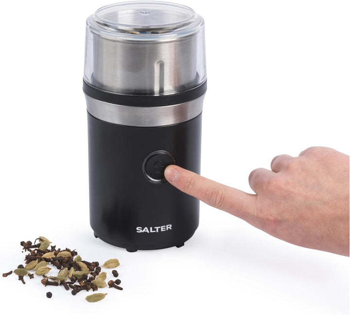 Progress EK6135PVDE Kaffee- und Gewürzmühle – Elektrische Kaffeebohnenmühle, One-Touch-Bedienung, Ed