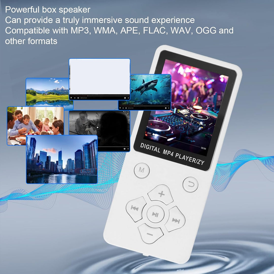 MP3-Player mit Bluetooth, HiFi-Sound, 1,8-Zoll-Bildschirm, Tragbarer Musik-Player, Digitaler Audio-P
