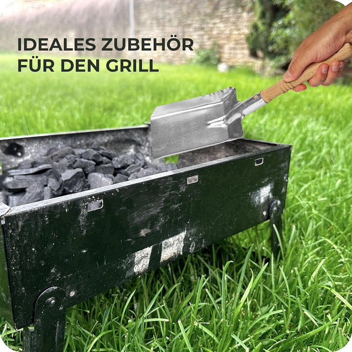 Kohleschaufel Kohlelöffel Ascheschaufel Schaufel Kamin Ofenschaufel (4, Kohleschaufel verzinkt), 4