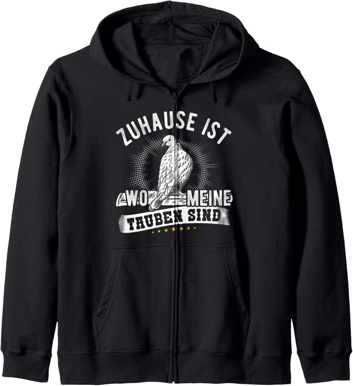 Zuhause ist wo meine Tauben sind - Taubenzüchter Taube Kapuzenjacke