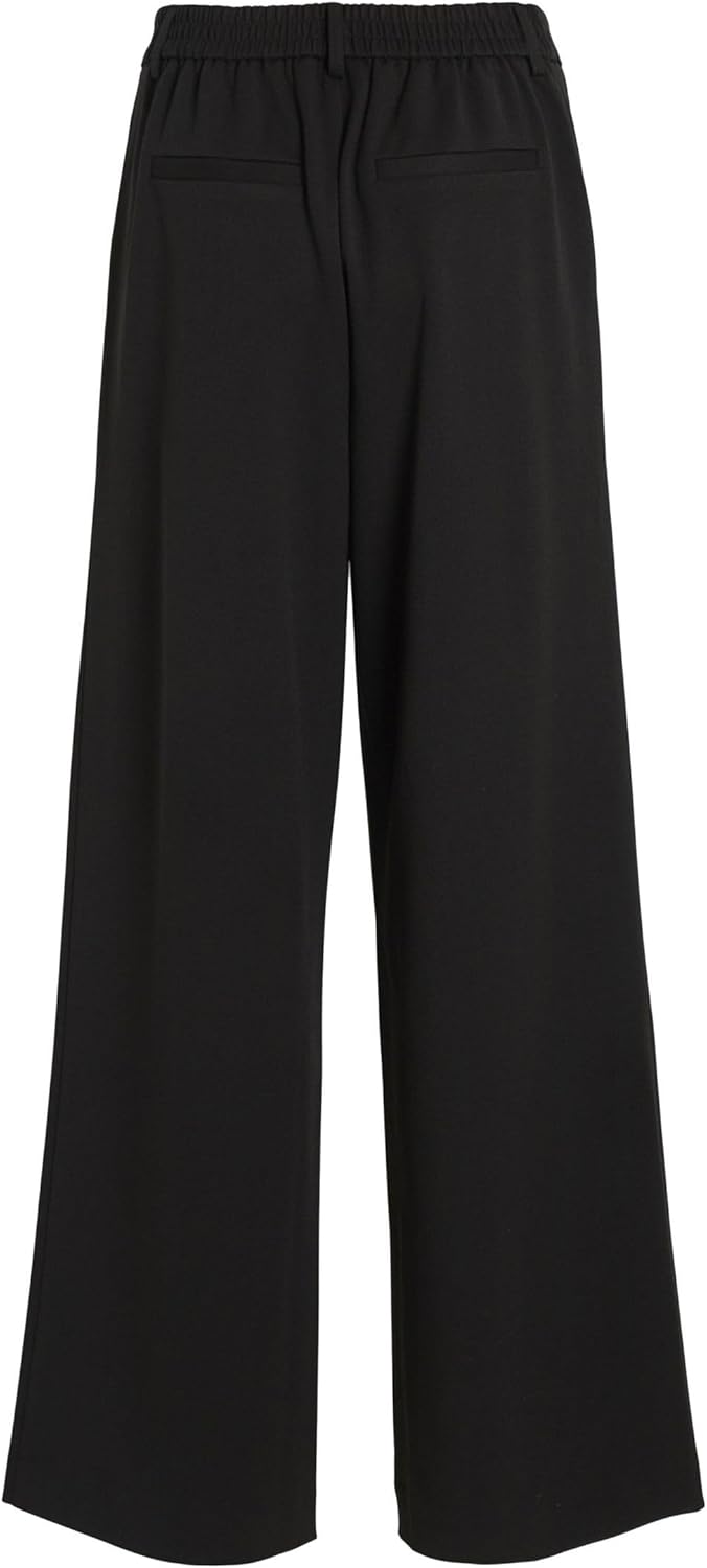 Vila Damen Vivarone Hw Wide Pant-Noos Stoffhose, Schwarz