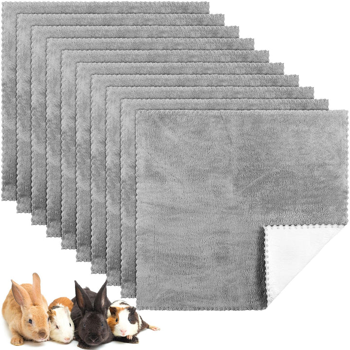 Panelee 10 Stück Waschbare Haustier Decken für Hunde Meerschweinchen Hase Katze Wasserdichtes Kleint