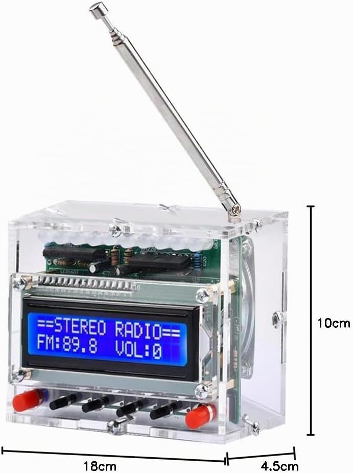 Heemol Digital Radio Kit DIY Lötprojekte 87-108MHz Radio Modul DIY Kits mit LCD Display für das Lötü
