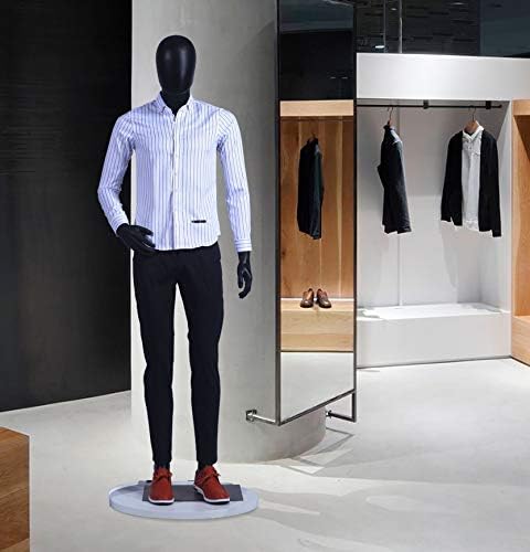 EurotonDisplay männliche Schaufensterpuppe schwarz MC-1Black beweglich matt schwarz Schaufensterpupp