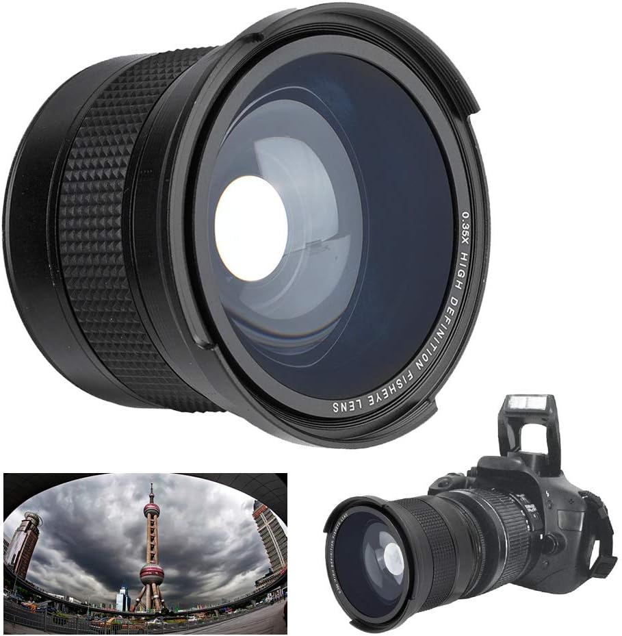 Weitwinkel-Objektiv Fisheye Sx540 Weitwinkelobjektiv Aheuto 58 mm 0,35 x Fisheye für grosse digitale