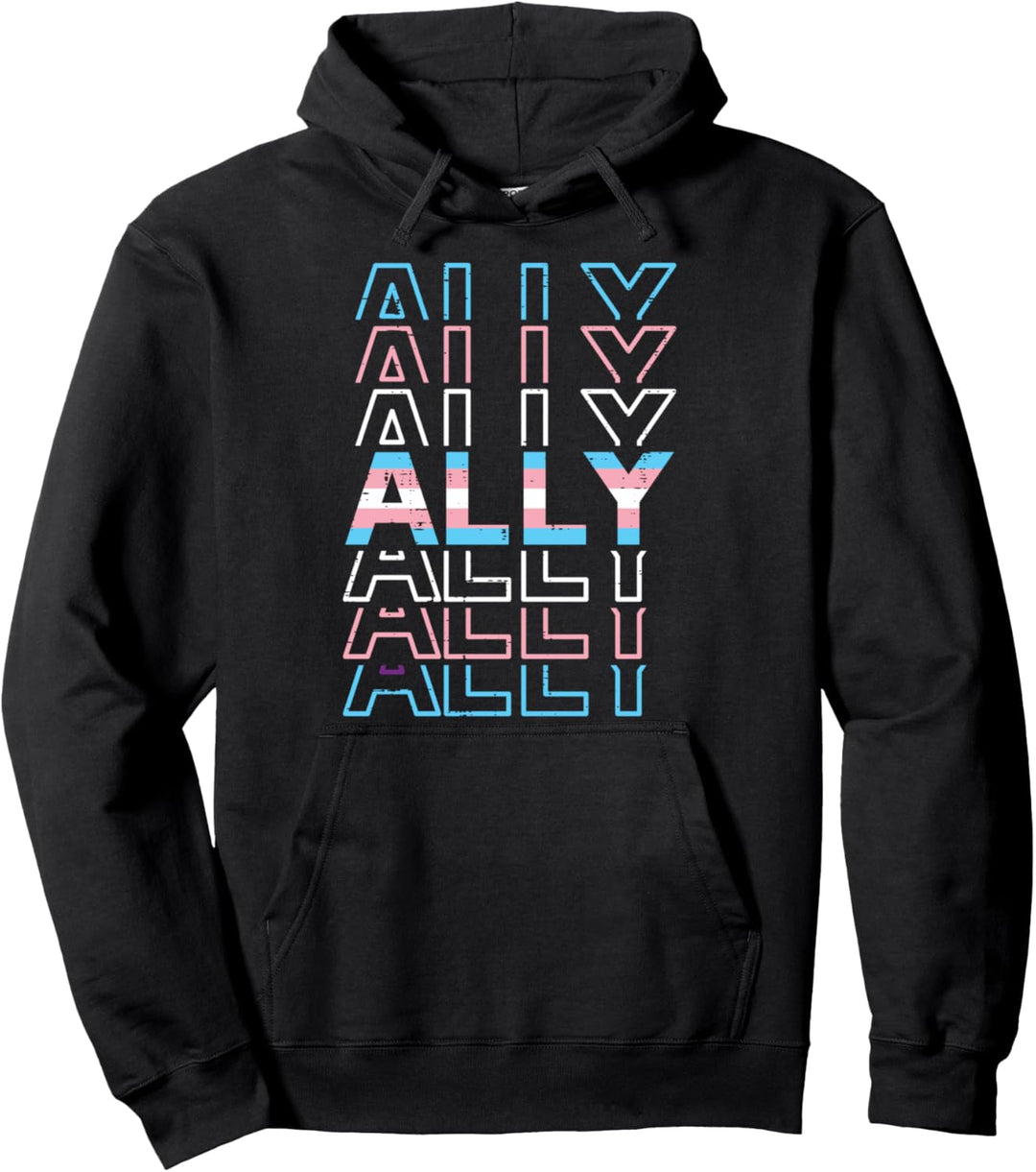 Ally Transgender Transsexual Trans Pride Flag LGBT Men Women Pullover Hoodie