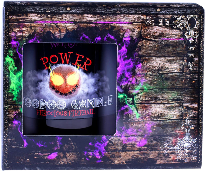 Naturally Wicked Voodoo Macht Kerze | Inc Voodoo Puppe & Kristallstab | Vegane Kristallzauberkerze