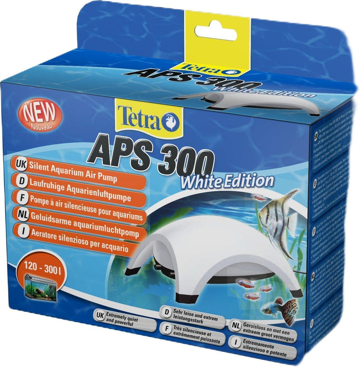 Tetra APS 300 Aquarium Luftpumpe - leise Membran-Pumpe für Aquarien von 120-300 L, weiss Weiss APS 3