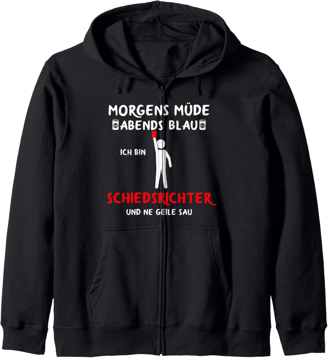 Fussball Schiri Referee Fussballschiedsrichter Schiedsrichter Kapuzenjacke