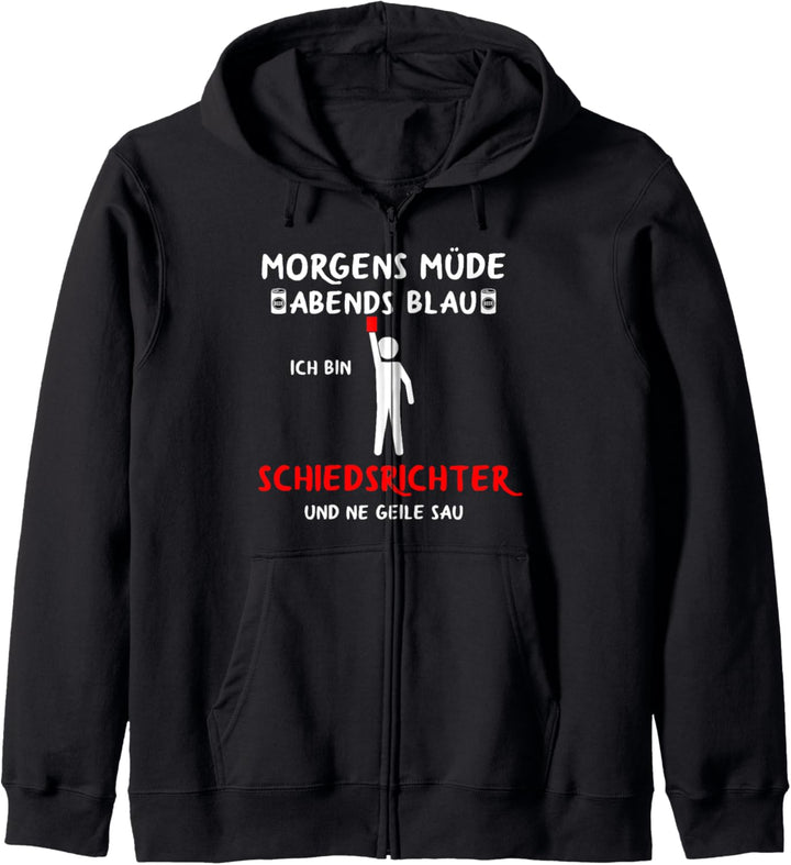 Fussball Schiri Referee Fussballschiedsrichter Schiedsrichter Kapuzenjacke