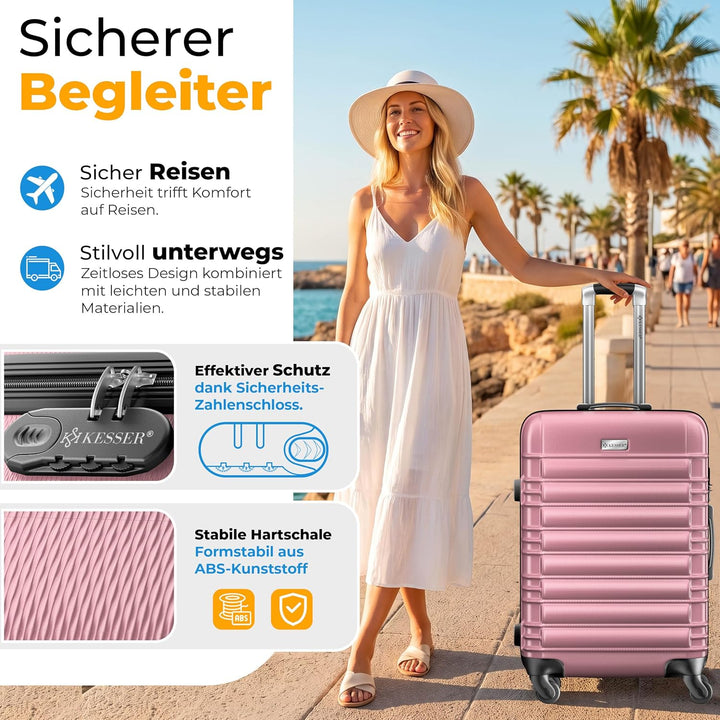 KESSER® 4tlg. Hartschalenkofferset Hartschalenkoffer Reisekoffer Set Reisekofferset Trolley Koffer 4