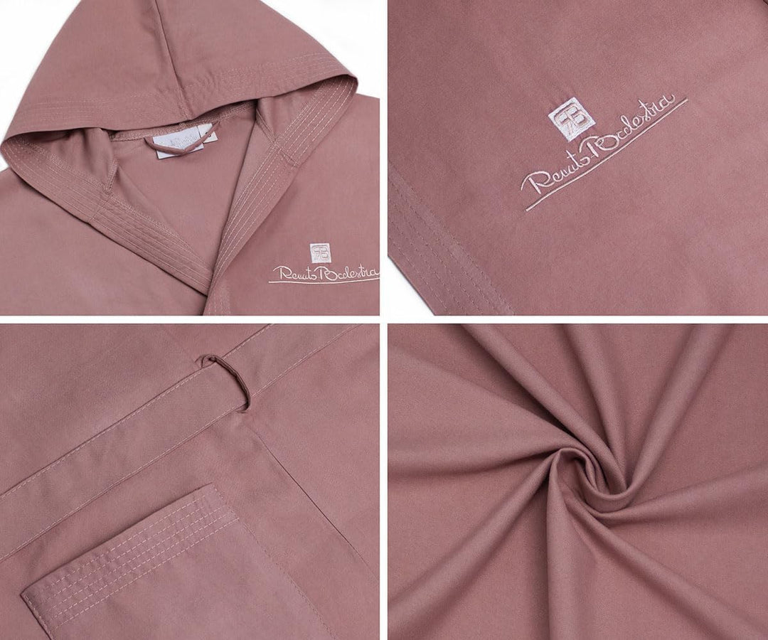 Renato Balestra Bademantel Mikrofaser Unisex mit Kapuze, Beige