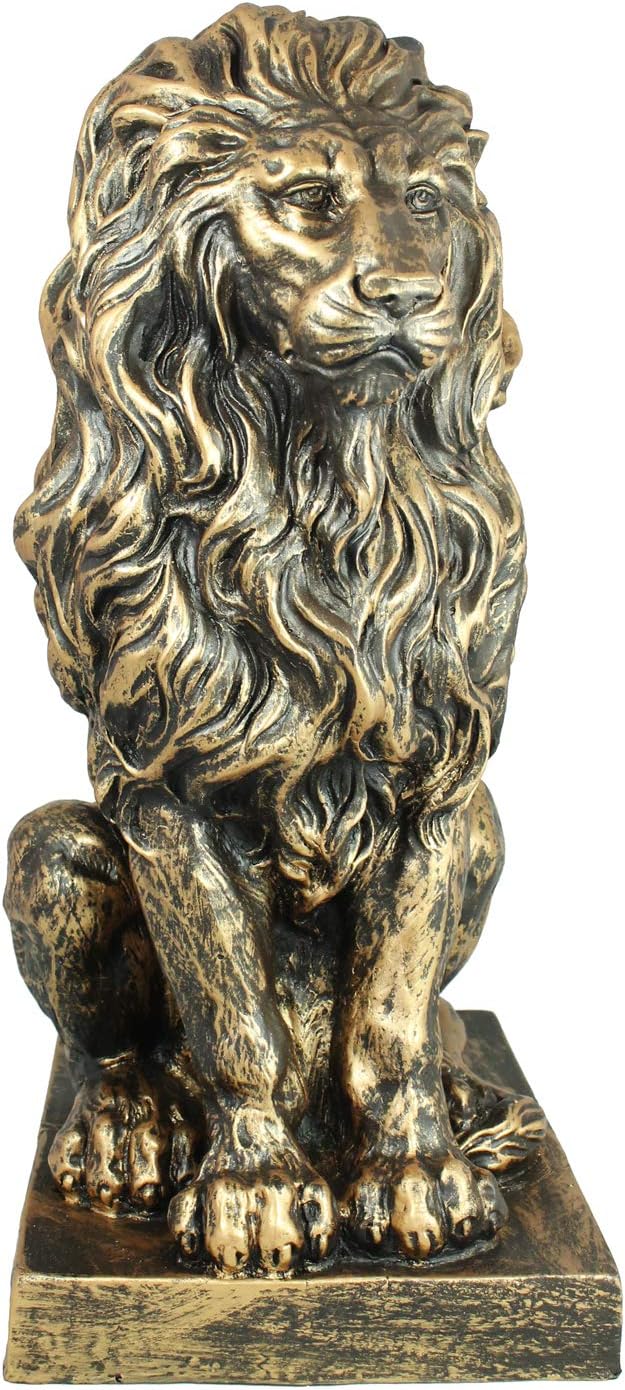 colourliving Löwe Skulptur Löwenstatue Deko Löwe Garten Gartenfigur Löwe sitzend