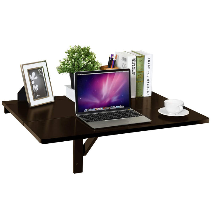 GIANTEX Wandklapptisch klein, Wandtisch Hängetisch Klappbar 80x60cm, Holz Klapptisch Esstisch Schrei