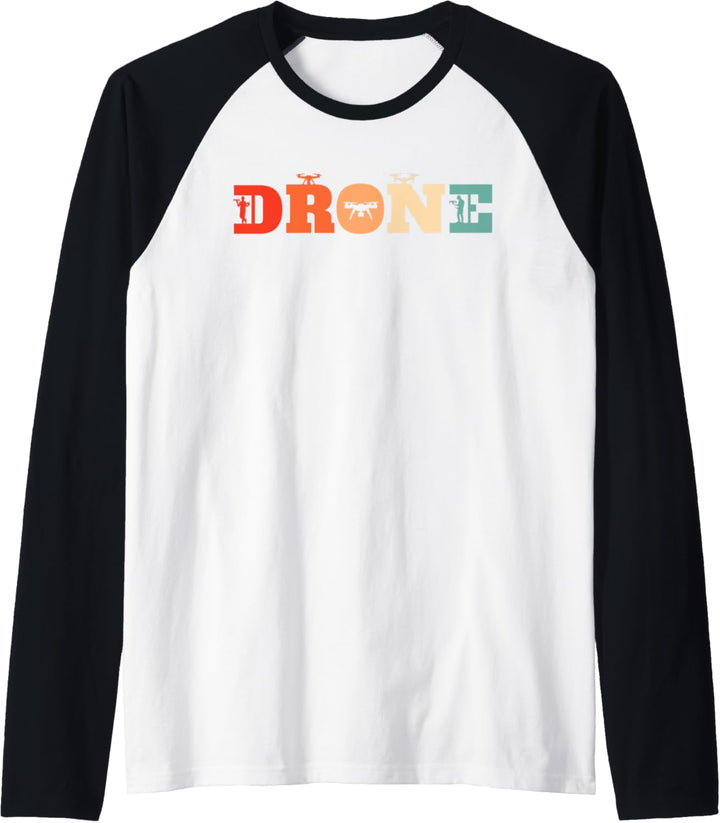 Retro Drone Dronenpilot FPV - Drohne Vintage Quadrocopter Raglan