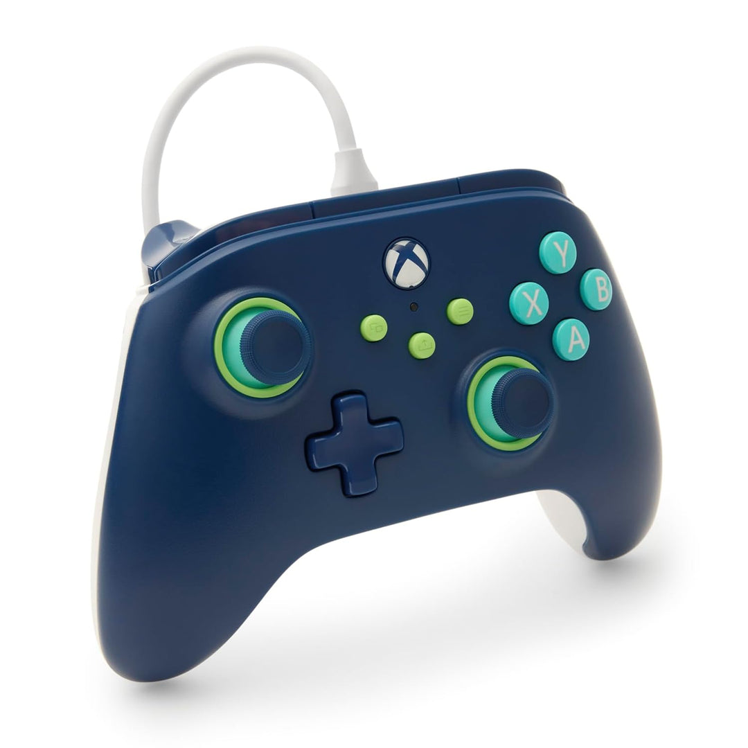 PowerA Kabelgebundener Controller für Xbox Series X|S und Windows 10/11 - Marinerblau, Gamepad, kabe