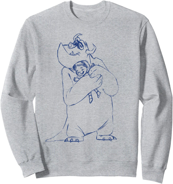 Disney Pixar Monsters Inc. Sully And Boo Hugging Sketch Sweatshirt