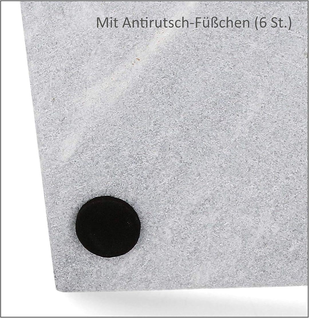 MamboCat Marmor Schneidebrett 30 x 40 cm hitzebeständige Steinplatte I Deko Käseplatte rechteckig I