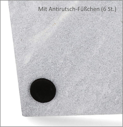 MamboCat Marmor Schneidebrett 30 x 40 cm hitzebeständige Steinplatte I Deko Käseplatte rechteckig I
