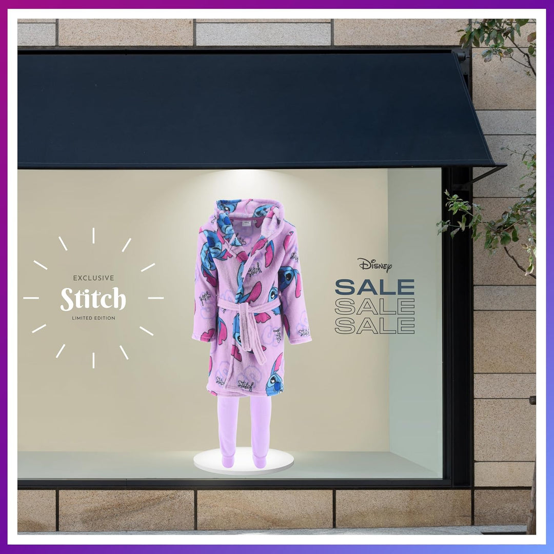 Disney Stitch Bademantel für Mädchen, Weicher Morgenmantel für Kinder, Bademantel Geschenk für Mädch