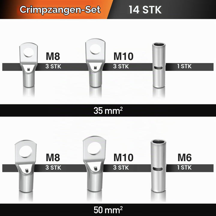 SOMELINE Rohrkabelschuh-Kits der T-Serie - Ringkabelschuhe - Kabelschuhe - Batteriekabelschuh - Quet