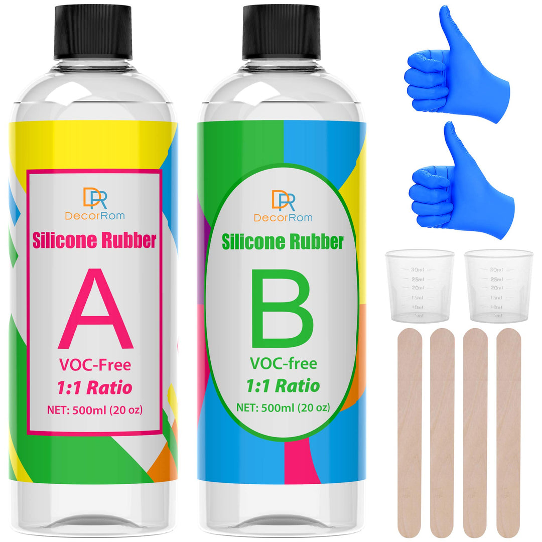 Silikon Kautschuk - 1.1kg/1L Flüssig Lichtdurchlässiger Silikon zur Silikonform Herstellung - Einfac