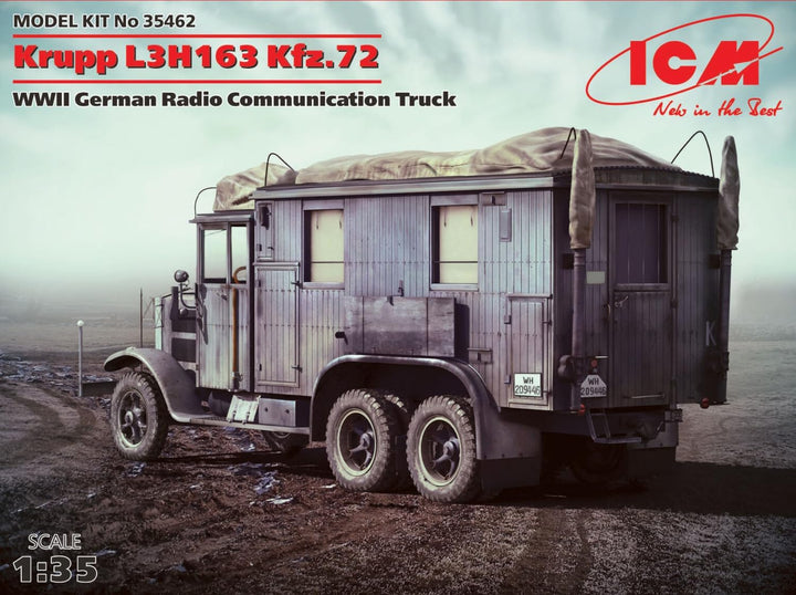 ICM ICM35462 35462 - 12785 Krup L3H163 Kraftfahrzeug 72 WWII German Radio Communication Truck, Grau