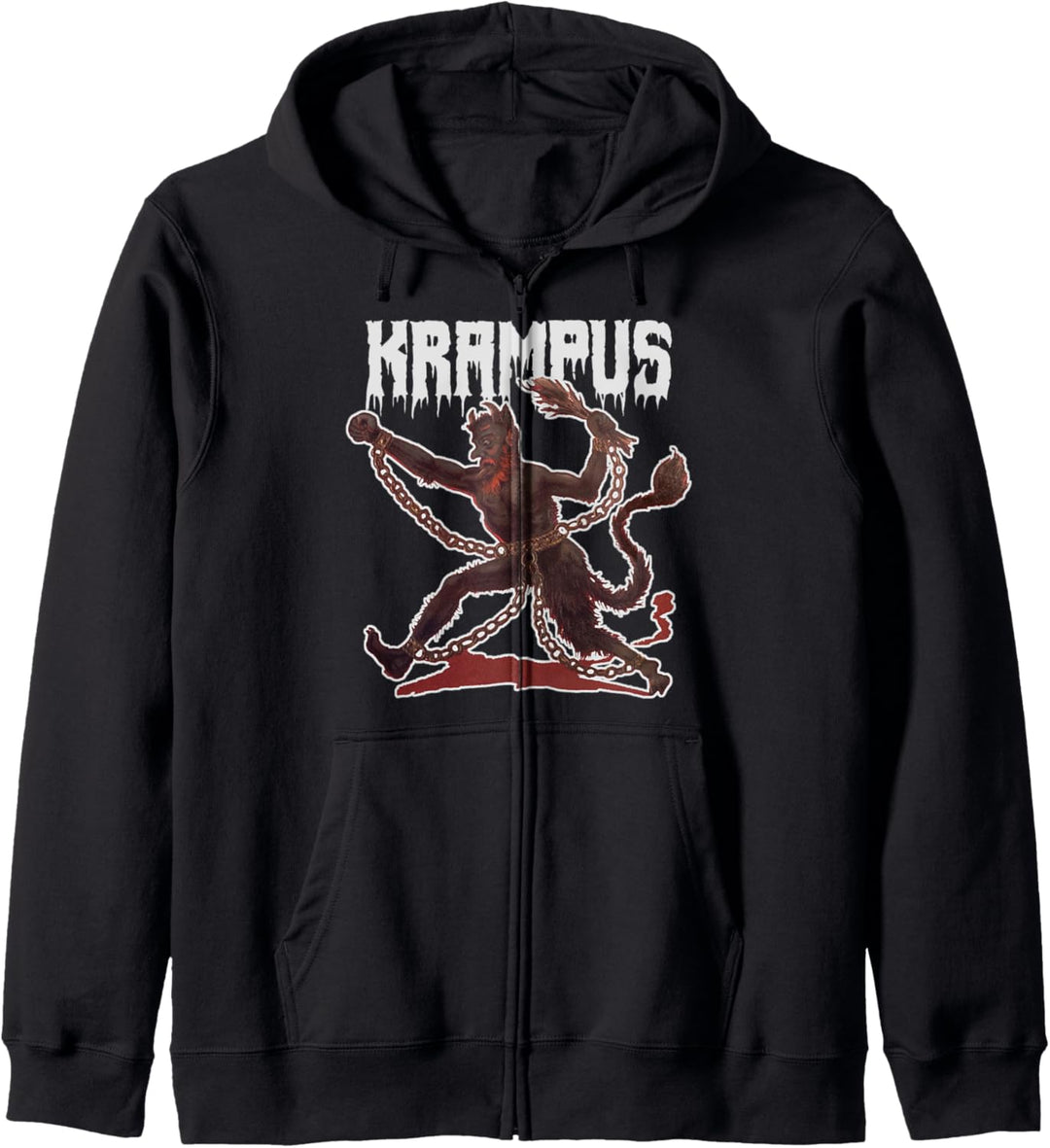Creepy Gruss Vom Krampus Demon Christmas Devil Krampus Kapuzenjacke