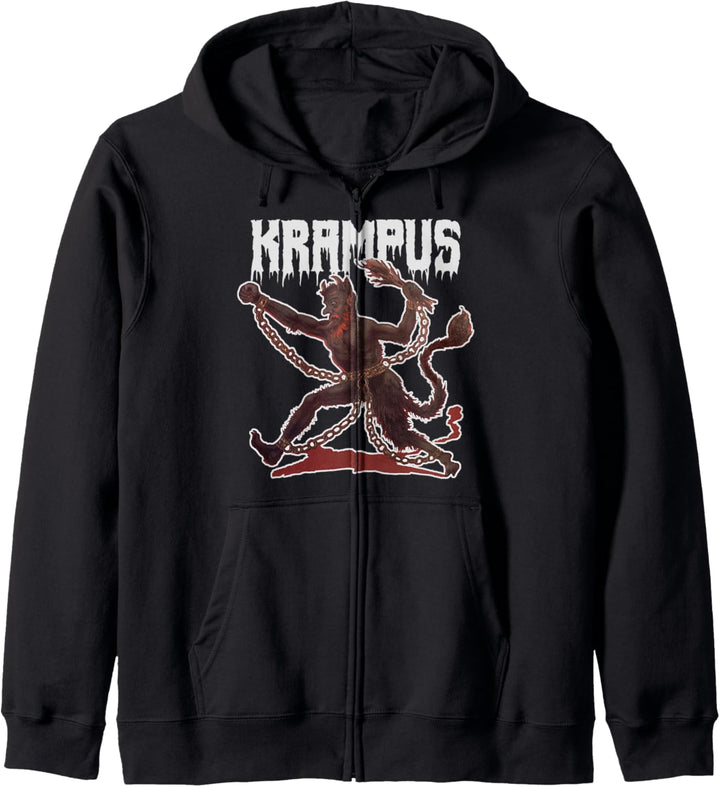 Creepy Gruss Vom Krampus Demon Christmas Devil Krampus Kapuzenjacke