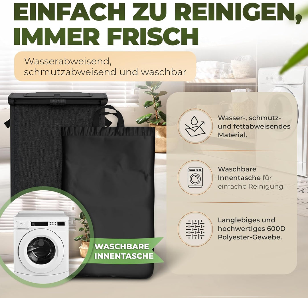 COTTARA® gelber Sack Ständer Mülleimer mit Deckel magnetisch Müllsackständer für Gelber Säcke mit Me
