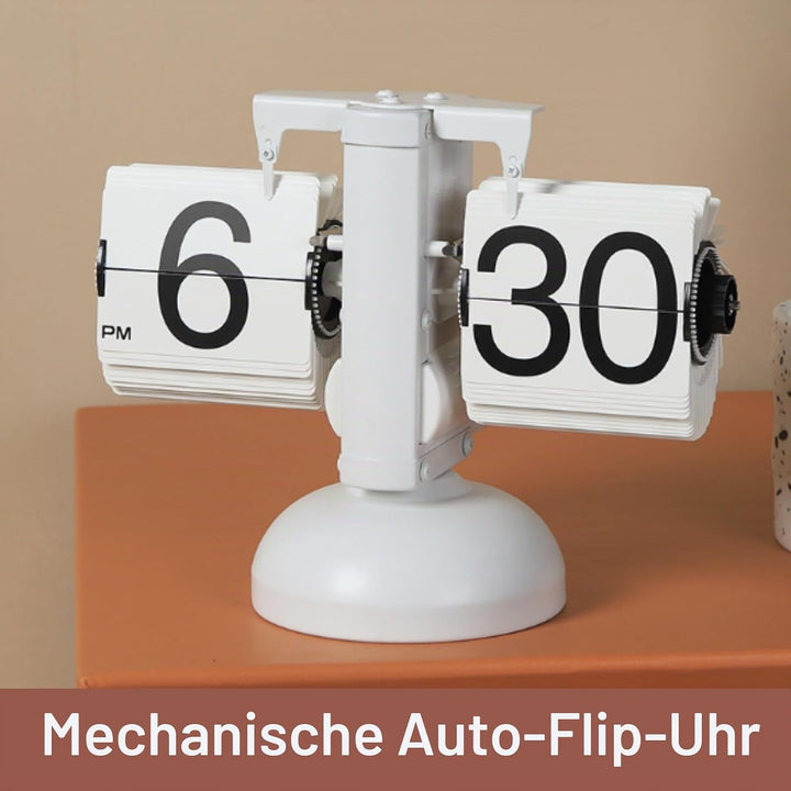 Cyrank Moderne Digitale Mechanische Retro-Klappuhr Mit Internem Zahnradbetrieb, Retro-Digital-Klappu