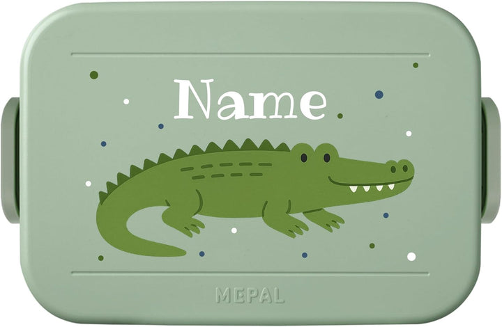 printplanet® Personalisierbare Brotdose „Layout Korkodil“ – Lunchbox/Bento Box von Mepal – mit eigen