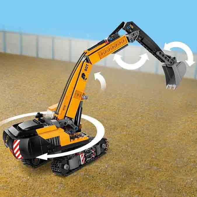 LEGO City Raupenbagger, Spielzeugbagger für Kinder ab 8 Jahren, Bauspielzeug mit Bagger-Modell, baub