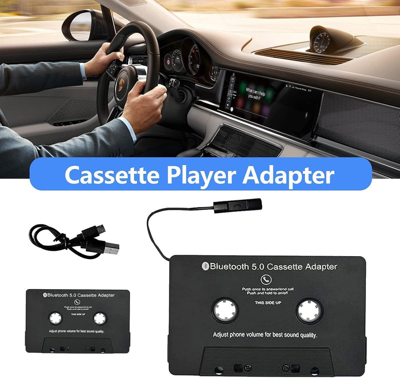 ZHITING Kassetten Adapter für Autoradio,KFZ-Kassettenadapter,Auto-Audio-Kassette auf AUX-Adapter,Gee